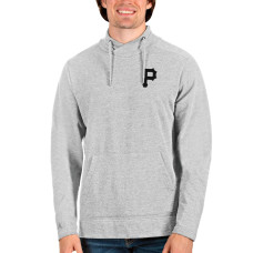 Men's Pittsburgh Pirates Antigua Heathered Gray Team Reward Pullover Sweatshirt