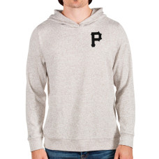 Men's Pittsburgh Pirates Antigua Oatmeal Absolute Pullover Hoodie