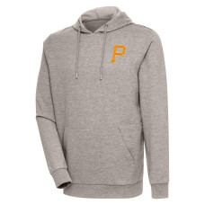 Men's Pittsburgh Pirates Antigua Oatmeal Action Pullover Hoodie