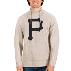 Men's Pittsburgh Pirates Antigua Oatmeal Reward Pullover Sweatshirt