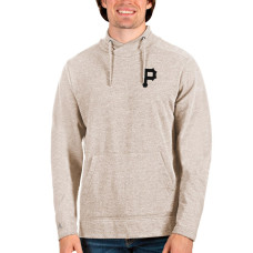 Men's Pittsburgh Pirates Antigua Oatmeal Team Reward Pullover Sweatshirt