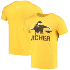 Men's Pittsburgh Pirates Chris Archer Gold Player Skyline Tri-Blend T-Shirt