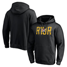 Men's Pittsburgh Pirates Fanatics Branded Black Hometown Raise the Jolly Roger Fitted Pullover Hoodie
