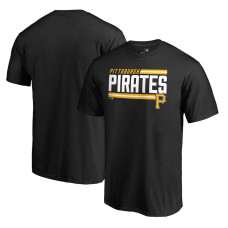 Men's Pittsburgh Pirates Fanatics Branded Black Onside Stripe T-Shirt