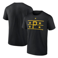 Men's Pittsburgh Pirates Fanatics Branded Black Pitt Star T-Shirt