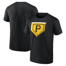 Men's Pittsburgh Pirates Fanatics Branded Black Steel Plate T-Shirt
