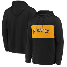 Men's Pittsburgh Pirates Fanatics Branded Black/Gold True Classics Team Faux Cashmere Pullover Hoodie