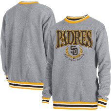 Men's San Diego Padres  New Era Heather Gray Throwback Classic Pullover Sweatshirt