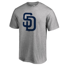 Men's San Diego Padres Ash Secondary Color Primary Logo T-Shirt