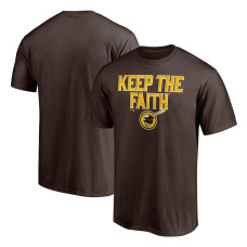 Men's San Diego Padres Fanatics Branded Brown Keep the Faith T-Shirt