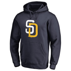 Men's San Diego Padres Fanatics Branded Navy Official Logo Fitted Pullover Hoodie