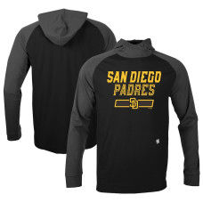 Men's San Diego Padres Levelwear Black/Charcoal Uproar Undisputed Pullover Hoodie