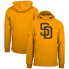 Men's San Diego Padres Levelwear Gold Shift Sportswear Core Logo Pullover Hoodie