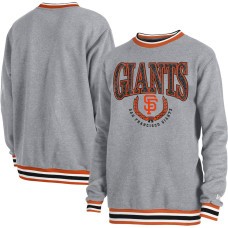Men's San Francisco Giants  New Era Heather Gray Throwback Classic Pullover Sweatshirt