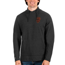 Men's San Francisco Giants Antigua Heathered Black Team Reward Pullover Sweatshirt