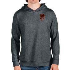 Men's San Francisco Giants Antigua Heathered Charcoal Absolute Pullover Hoodie