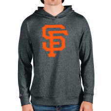 Men's San Francisco Giants Antigua Heathered Charcoal Team Logo Absolute Pullover Hoodie