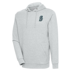 Men's Seattle Mariners Antigua Heather Gray Action Pullover Hoodie