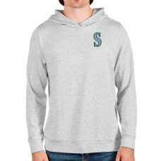Men's Seattle Mariners Antigua Heathered Gray Absolute Pullover Hoodie
