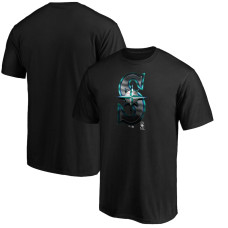 Men's Seattle Mariners Fanatics Branded Black Midnight Mascot Logo T-Shirt
