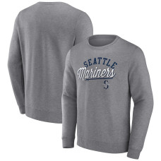 Men's Seattle Mariners Fanatics Branded Heather Gray Simplicity Pullover Sweatshirt