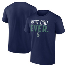 Men's Seattle Mariners Fanatics Branded Navy Best Dad Ever T-Shirt