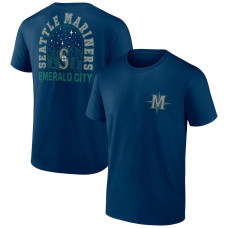 Men's Seattle Mariners Fanatics Branded Navy Emerald City Bring It T-Shirt