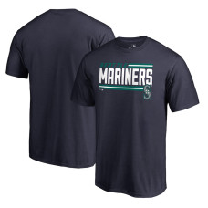 Men's Seattle Mariners Fanatics Branded Navy Onside Stripe T-Shirt