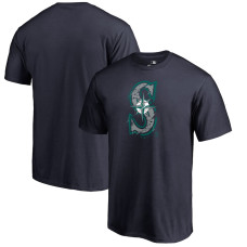 Men's Seattle Mariners Fanatics Branded Navy Splatter Logo T-Shirt