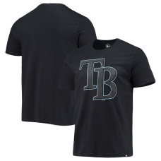 Men's Tampa Bay Rays '47 Black Pop Imprint Super Rival T-Shirt