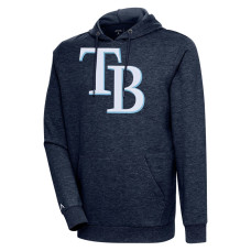 Men's Tampa Bay Rays Antigua Heather Navy Action Pullover Hoodie
