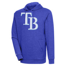 Men's Tampa Bay Rays Antigua Heather Royal Action Pullover Hoodie