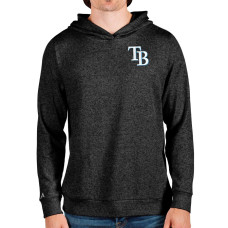 Men's Tampa Bay Rays Antigua Heathered Black Absolute Pullover Hoodie