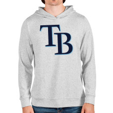Men's Tampa Bay Rays Antigua Heathered Gray Team Logo Absolute Pullover Hoodie