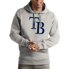 Men's Tampa Bay Rays Antigua Heathered Gray Victory Pullover Hoodie