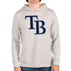 Men's Tampa Bay Rays Antigua Oatmeal Team Logo Absolute Pullover Hoodie