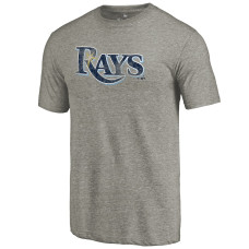Men's Tampa Bay Rays Ash Distressed Team Tri-Blend T-Shirt