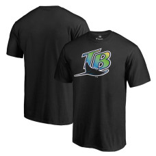 Men's Tampa Bay Rays Fanatics Branded Black Cooperstown Collection Forbes T-Shirt