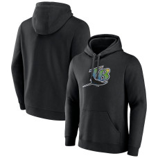 Men's Tampa Bay Rays Fanatics Branded Black Cooperstown Collection Pullover Hoodie