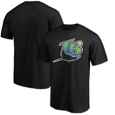 Men's Tampa Bay Rays Fanatics Branded Black Cooperstown Collection Wahconah T-Shirt