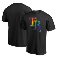 Men's Tampa Bay Rays Fanatics Branded Black Team Pride Logo T-Shirt