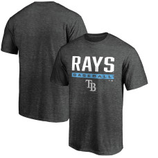 Men's Tampa Bay Rays Fanatics Branded Charcoal Win Stripe Logo T-Shirt II