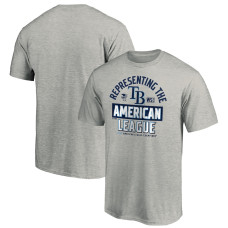 Men's Tampa Bay Rays Fanatics Branded Gray 2020 American League Champions Locker Room T-Shirt
