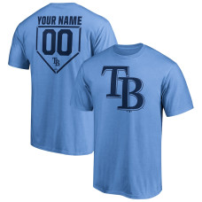 Men's Tampa Bay Rays Fanatics Branded Light Blue Personalized RBI Logo T-Shirt