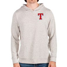 Men's Texas Rangers Antigua Oatmeal Absolute Pullover Hoodie