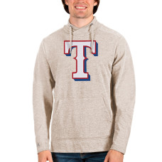 Men's Texas Rangers Antigua Oatmeal Reward Pullover Sweatshirt