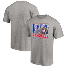 Men's Texas Rangers Fanatics Branded Heather Gray Cooperstown Collection Winning Time T-Shirt