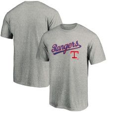 Men's Texas Rangers Fanatics Branded Heather Gray Team Wahconah T-Shirt