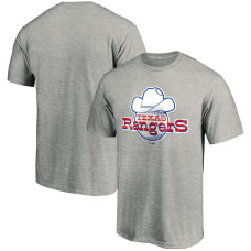 Men's Texas Rangers Fanatics Branded Heathered Gray Cooperstown Collection Forbes Team T-Shirt