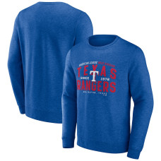 Men's Texas Rangers Fanatics Branded Heathered Royal Classic Move Pullover Sweatshirt